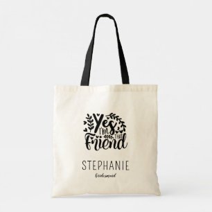 Personalised Bridesmaid Tote Bag Gift