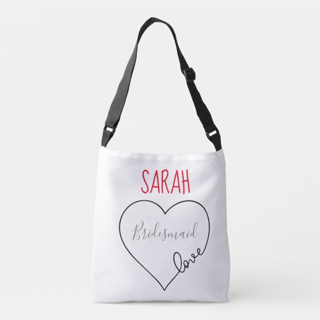 Personalised Bridesmaids Crossbody Bag (Back)