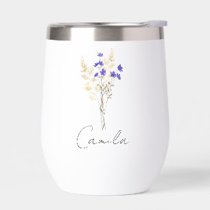 Personalised Bridesmaids Gifts Floral tumbler wit