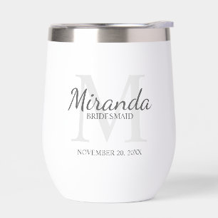 Personalised Bridesmaid's Monogram and Name