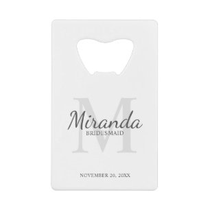 Personalised Bridesmaid's Monogram and Name
