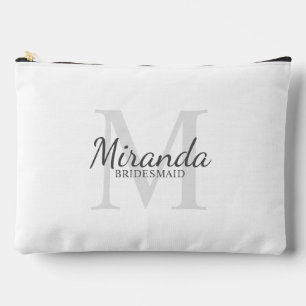 Personalised Bridesmaid's Monogram and Name Accessory Pouch
