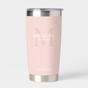 Personalised Bridesmaid's Monogram and Name Insulated Tumbler
