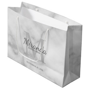 Personalised Bridesmaid's Monogram and Name Large Gift Bag