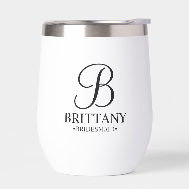 Personalised Bridesmaid's Name and Monogram (Left)
