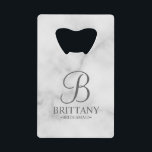 Personalised Bridesmaid's Name and Monogram<br><div class="desc">Elegant Personalised Bridesmaid Gifts featuring personalised monogram in grey elegant script font style with bridesmaid's name and title in classic serif font style on white mrble background. Also perfect for maid of honour, mother of the bride and more. Please note: The marble details are simulated in the artwork. No actual...</div>