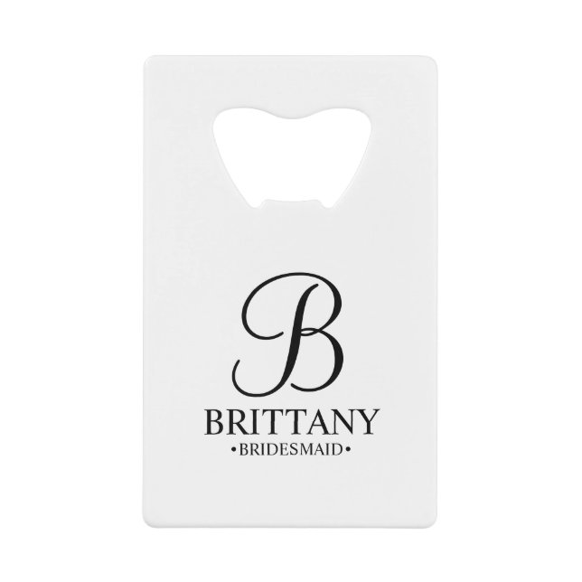 Personalised Bridesmaid's Name and Monogram (Front)