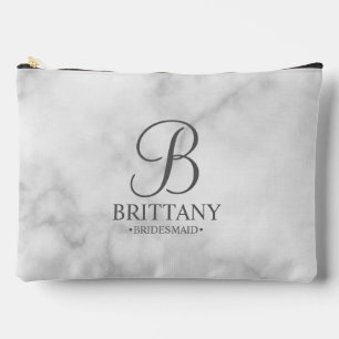 Personalised Bridesmaid's Name and Monogram Accessory Pouch
