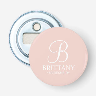 Personalised Bridesmaid's Name and Monogram Bottle Opener