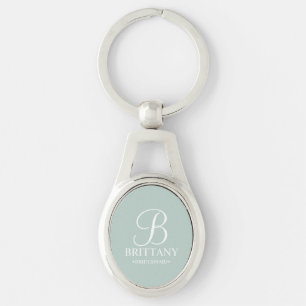 Personalised Bridesmaid's Name and Monogram Key Ring