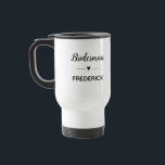 Personalised Bridesman With Photo Wedding Travel Mug<br><div class="desc">Your bridesman is going to need lots of coffee in this personalised mug when he's helping with your wedding planning sessions! Show him how much he means to you by adding a photo of the two of you.</div>