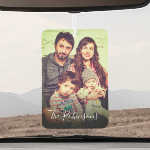 Personalised Bright Filter Family Photo Name Car Air Freshener