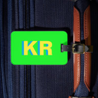 Personalised Bright Green Block Letter Monogram
