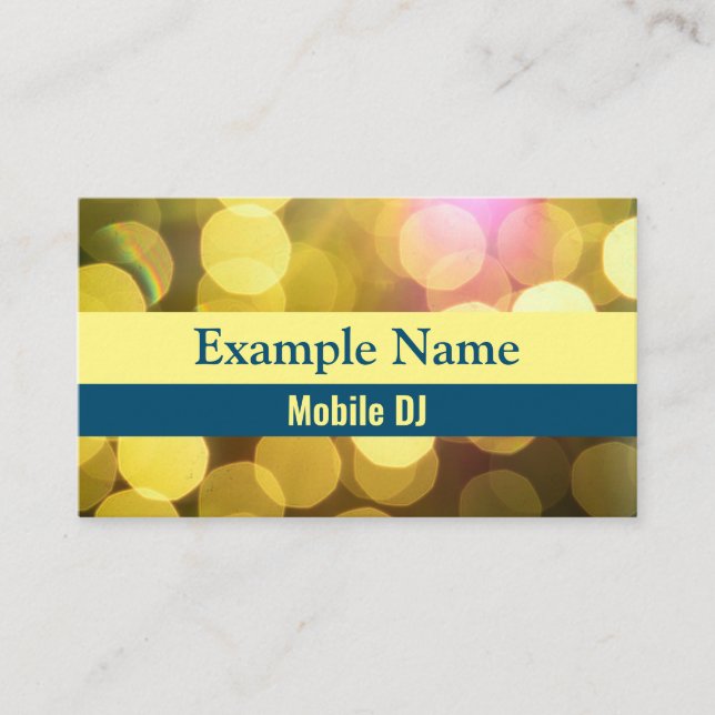 Personalised "Bright Lights" (American) Business Card (Front)