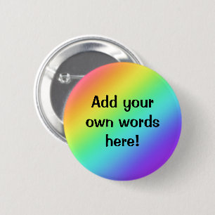 Personalised Bright Rainbow Button
