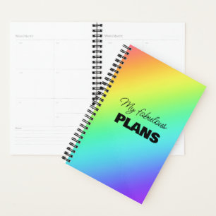 Personalised Bright Rainbow Planner