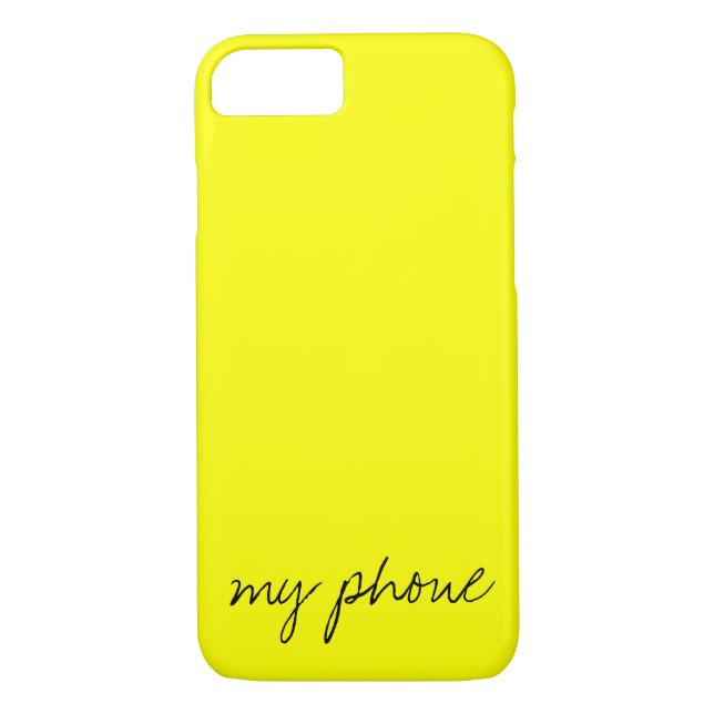 Personalised Bright Yellow Case-Mate iPhone Case (Back)