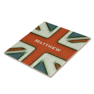 Personalised British Flag Tile