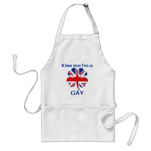 Personalised British Kiss Me I'm Gay Standard Apron