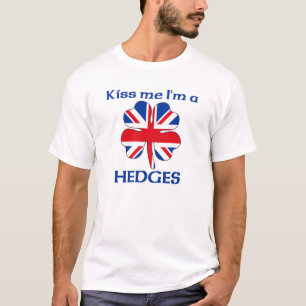 Personalised British Kiss Me I'm Hedges T-Shirt
