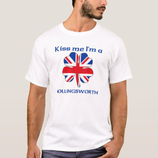 Personalised British Kiss Me I'm Hollingsworth T-Shirt