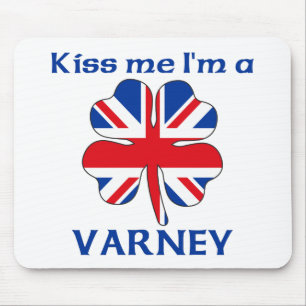 Personalised British Kiss Me I'm Varney Mouse Mat