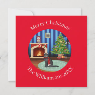 Personalised British Shorthair Kitty Cat Holiday Card