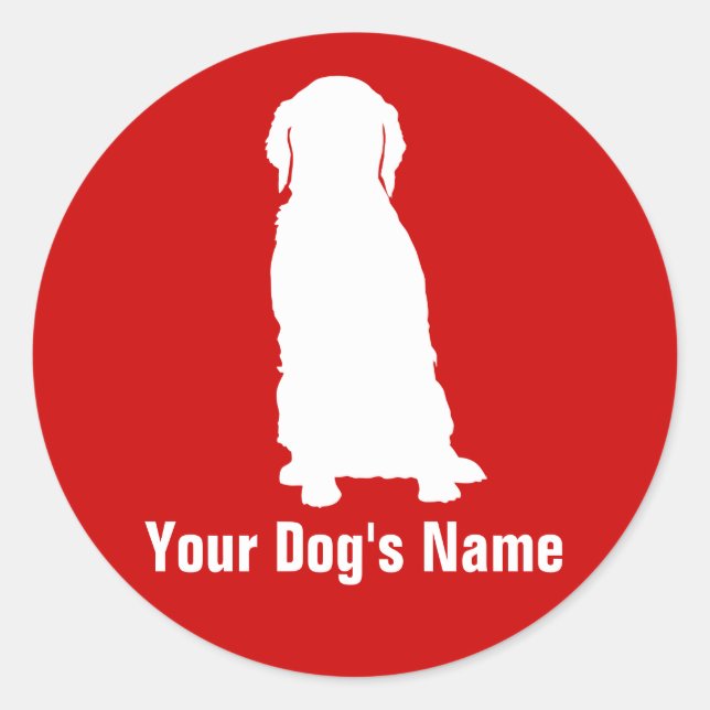 Personalised Brittany ブリタニー Classic Round Sticker (Front)