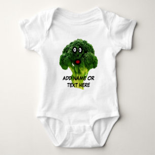 Personalised Broccoli Cartoon Baby Bodysuit