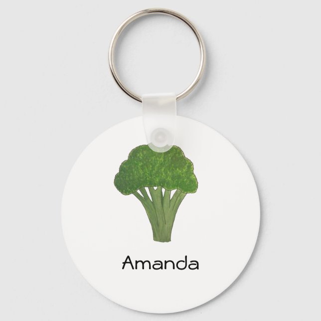 Personalised broccoli keyring (Front)