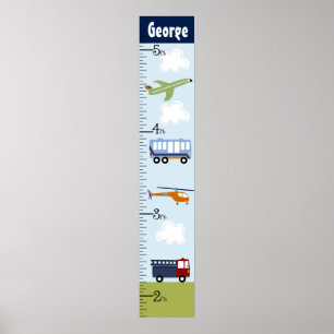 Personalised Brody Transportation Growth Chart