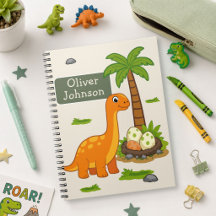Personalised Brontosaurus Cute Dinosaur School