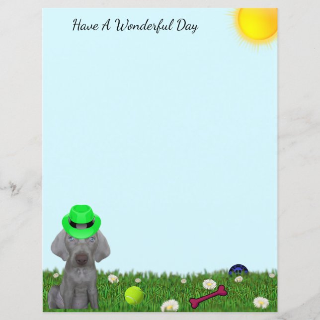 Personalised Brooklyn Da Weimaraner's Playful Day  (Front)