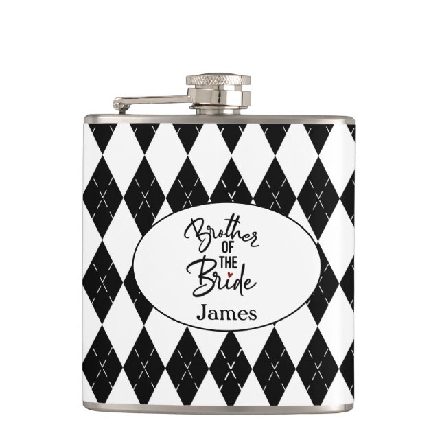 Personalised Brother of the Bride Flask (Front)
