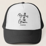 Personalised Brother of the Groom Trucker Hat<br><div class="desc">This brother of the groom hat is all about the  groom's sibling.  We have gathered the best gift ideas  for the groom's broto help plan the best wedding possible.  Personalise with the brother's  name.  He will love everything about this hat.</div>