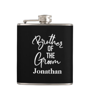 Personalised Brother of the Groom  Wedding Hip Flask