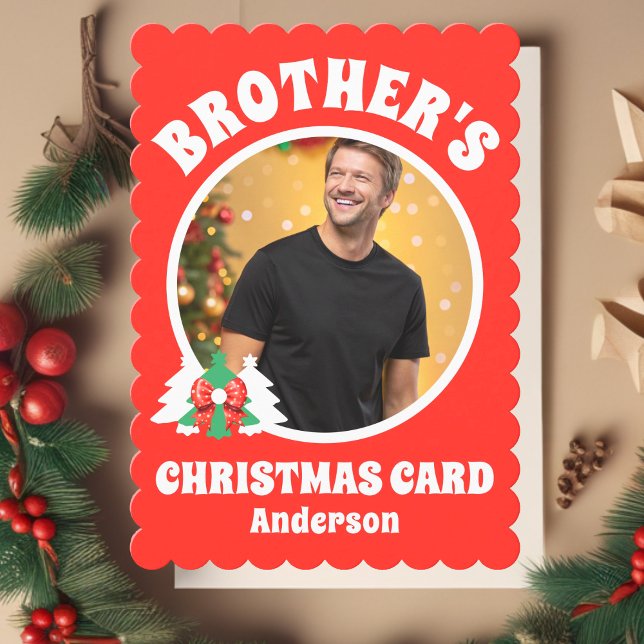 Personalised Brother's Photo Christmas Holiday Card (Creator Uploaded)