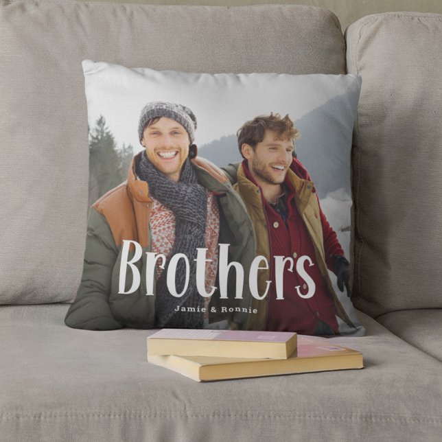 Personalised Brothers' Photo Keepsake Cushion (Creator Uploaded)