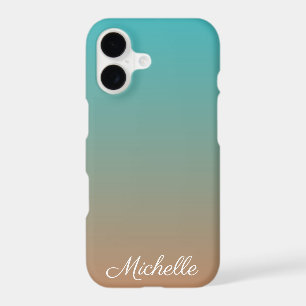 Personalised brown and blue ombre