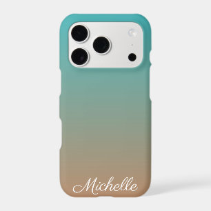 Personalised brown and blue ombre