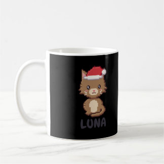 Personalised Brown Cat Christmas Mug