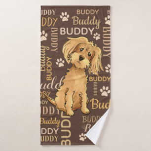 Personalised Brown Dog Bath Towel