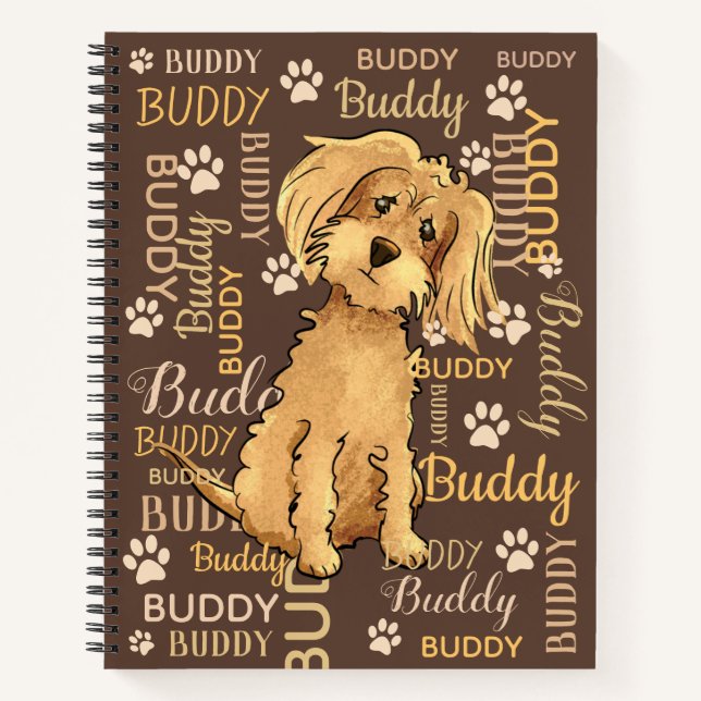 Personalised Brown Dog Journal Notebook (Front)