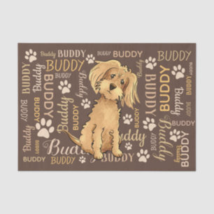 Personalised Brown Dog Tissue Paper