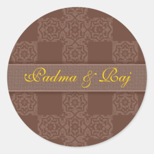 Personalised Brown Envelope Seal Sticker