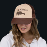 Personalised Brown Ferret Baseball Trucker Hat<br><div class="desc">Create a fun personalised gift for ferret fans with this baseball hat or trucker's cap. It features a cute illustration of a brown ferret with your own name or other message in matching brown lettering.</div>