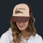 Personalised Brown Ferret Baseball Trucker Hat<br><div class="desc">Create a fun personalised gift for ferret fans with this baseball hat or trucker's cap. It features a cute illustration of a brown ferret with your own name or other message in matching brown lettering.</div>