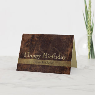 Personalised Brown/Gold Happy Birthday Masculine Card