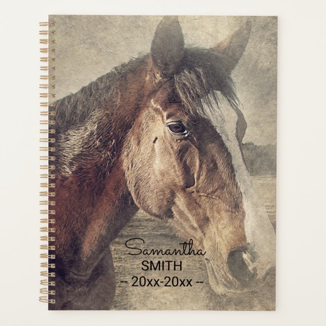 Personalised Brown Horse Painting Planner (Front)