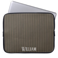 Personalised brown retro pinstripes